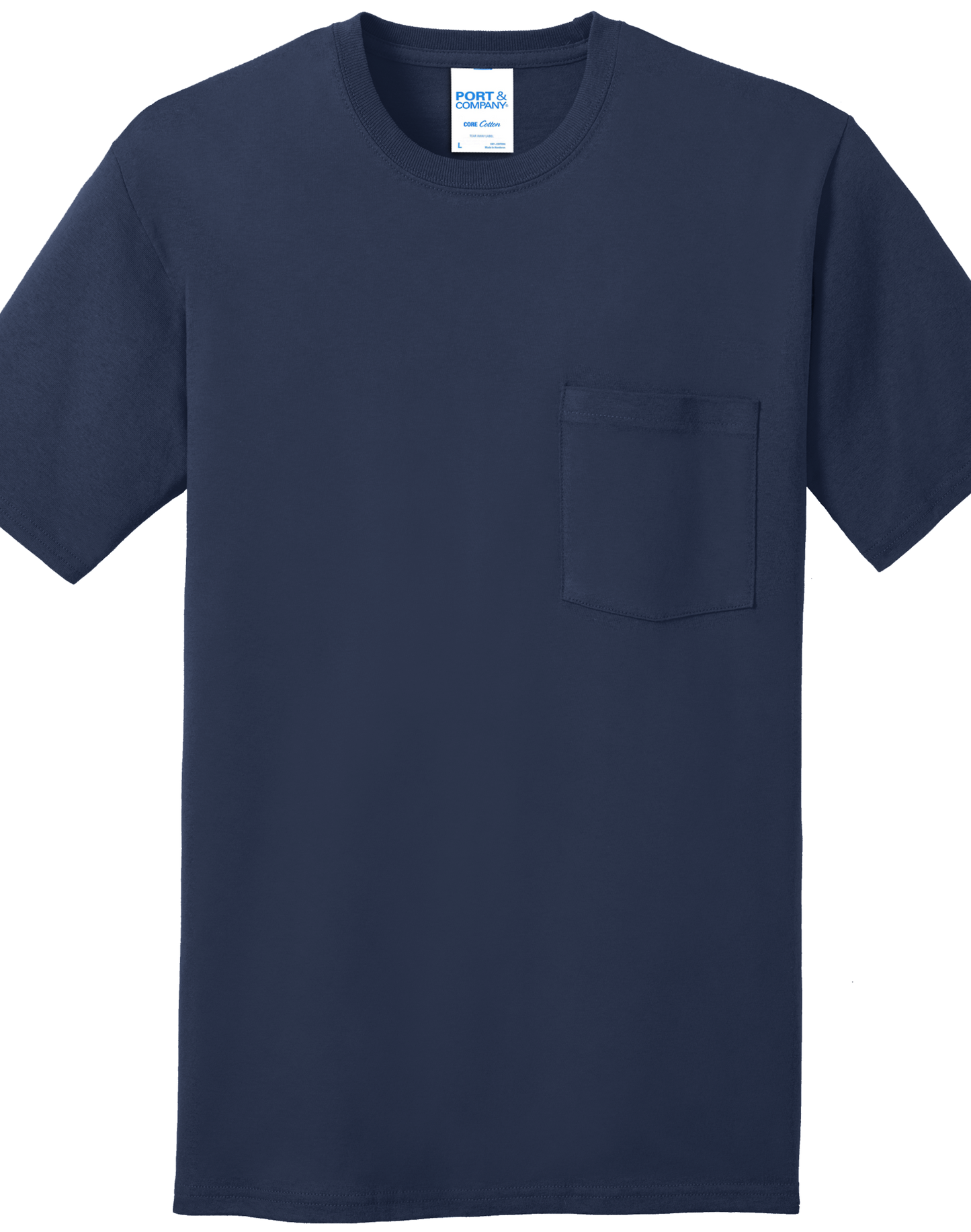 Economy Pocket T-Shirt - Port & Co. Core Cotton Pocket Tee - PC54P - Technician Tees