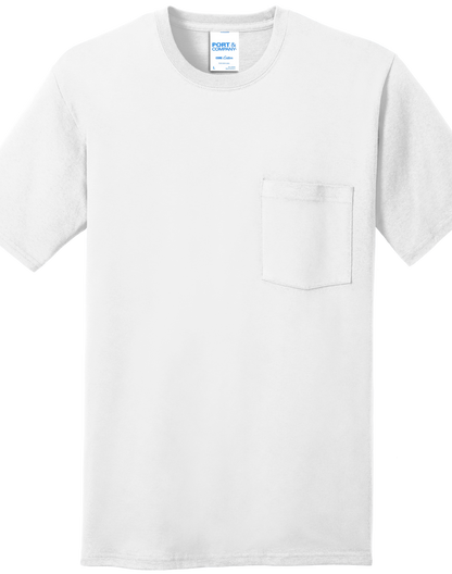 Economy Pocket T-Shirt - Port & Co. Core Cotton Pocket Tee - PC54P - Technician Tees