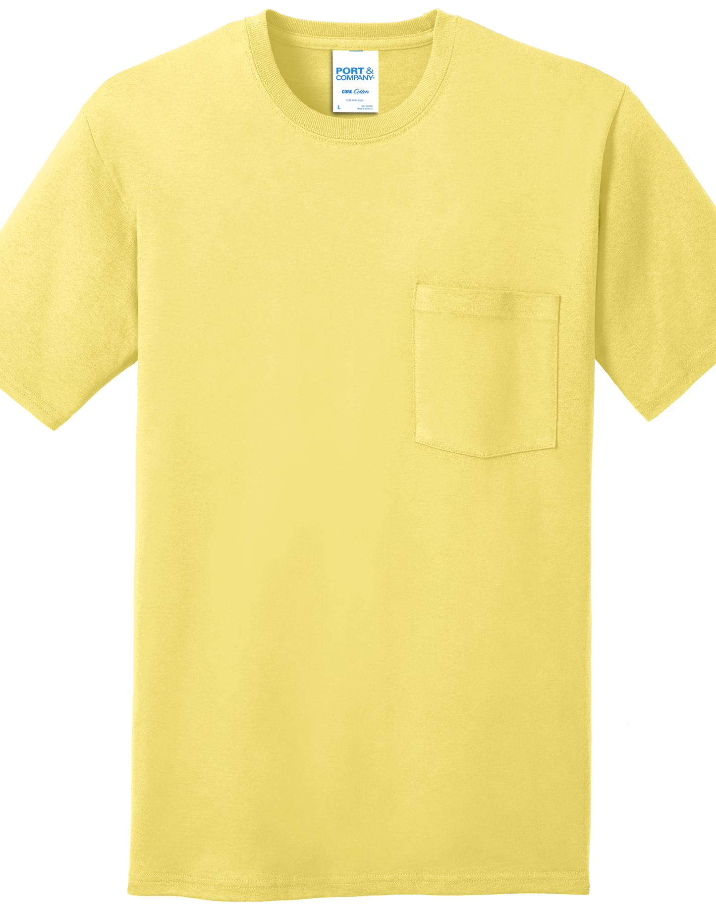 Economy Pocket T-Shirt - Port & Co. Core Cotton Pocket Tee - PC54P - Technician Tees