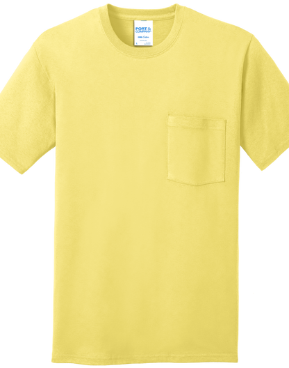 Economy Pocket T-Shirt - Port & Co. Core Cotton Pocket Tee - PC54P - Technician Tees