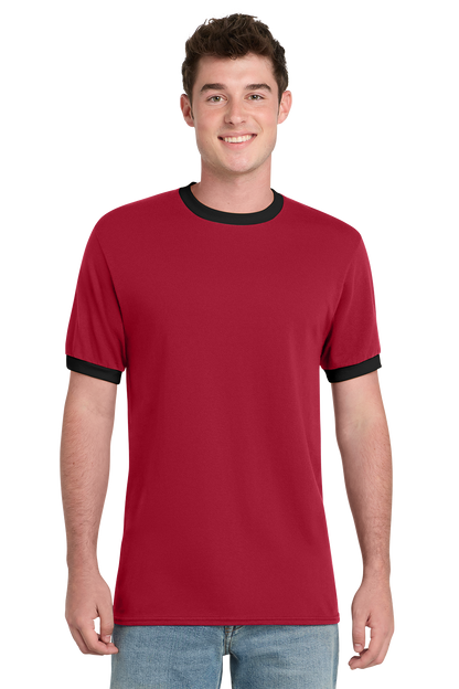 Economy T-Shirt Port & Co Core Cotton Ringer Tee PC54R