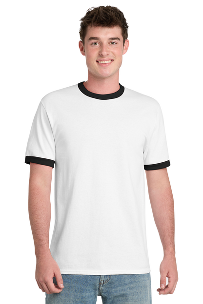 Economy T-Shirt Port & Co Core Cotton Ringer Tee PC54R