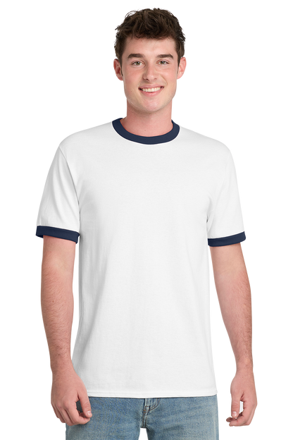 Economy T-Shirt Port & Co Core Cotton Ringer Tee PC54R