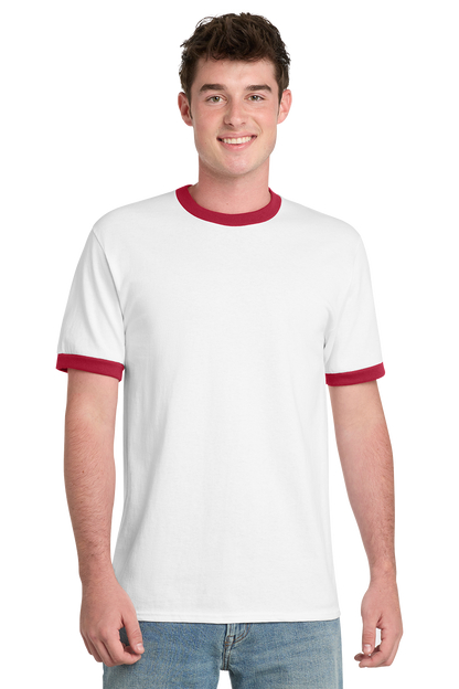 Economy T-Shirt Port & Co Core Cotton Ringer Tee PC54R