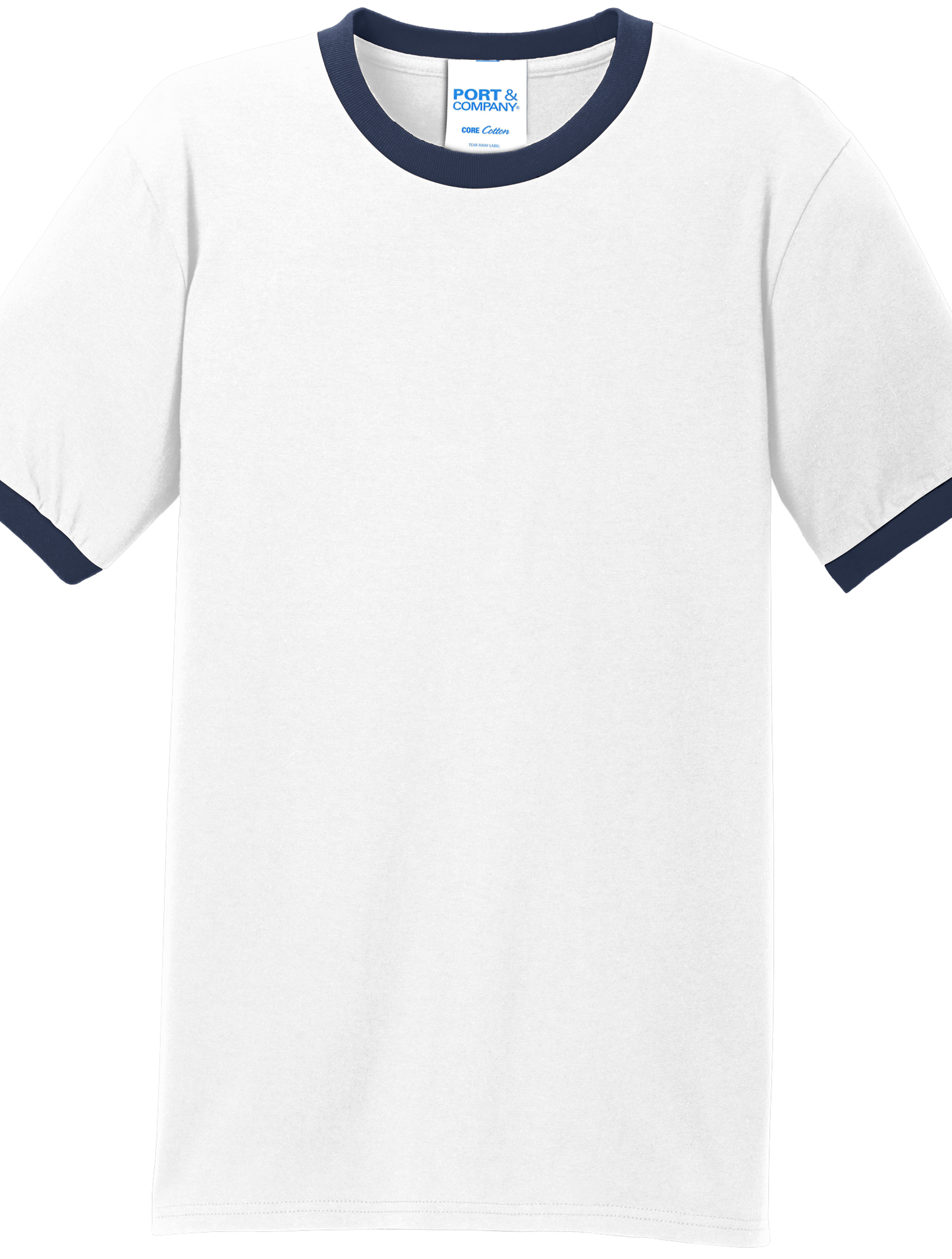 Economy T-Shirt Port & Co Core Cotton Ringer Tee PC54R - Technician Tees