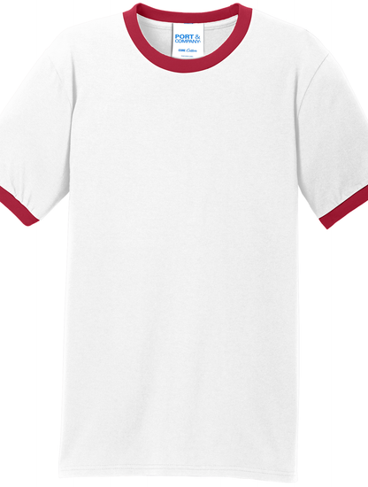 Economy T-Shirt Port & Co Core Cotton Ringer Tee PC54R - Technician Tees
