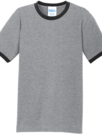 Economy T-Shirt Port & Co Core Cotton Ringer Tee PC54R - Technician Tees