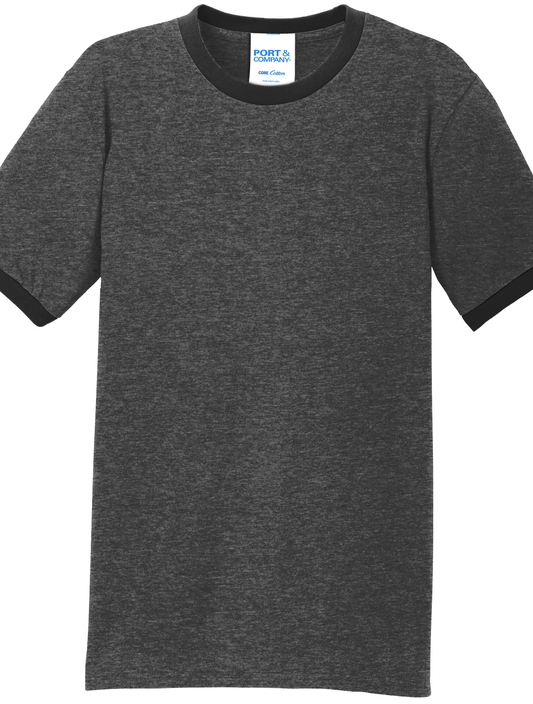 Economy T-Shirt Port & Co Core Cotton Ringer Tee PC54R - Technician Tees
