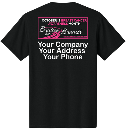 Brakes for Breasts - Tech Tee - Black - Port &amp; Co. Core Cotton PC54