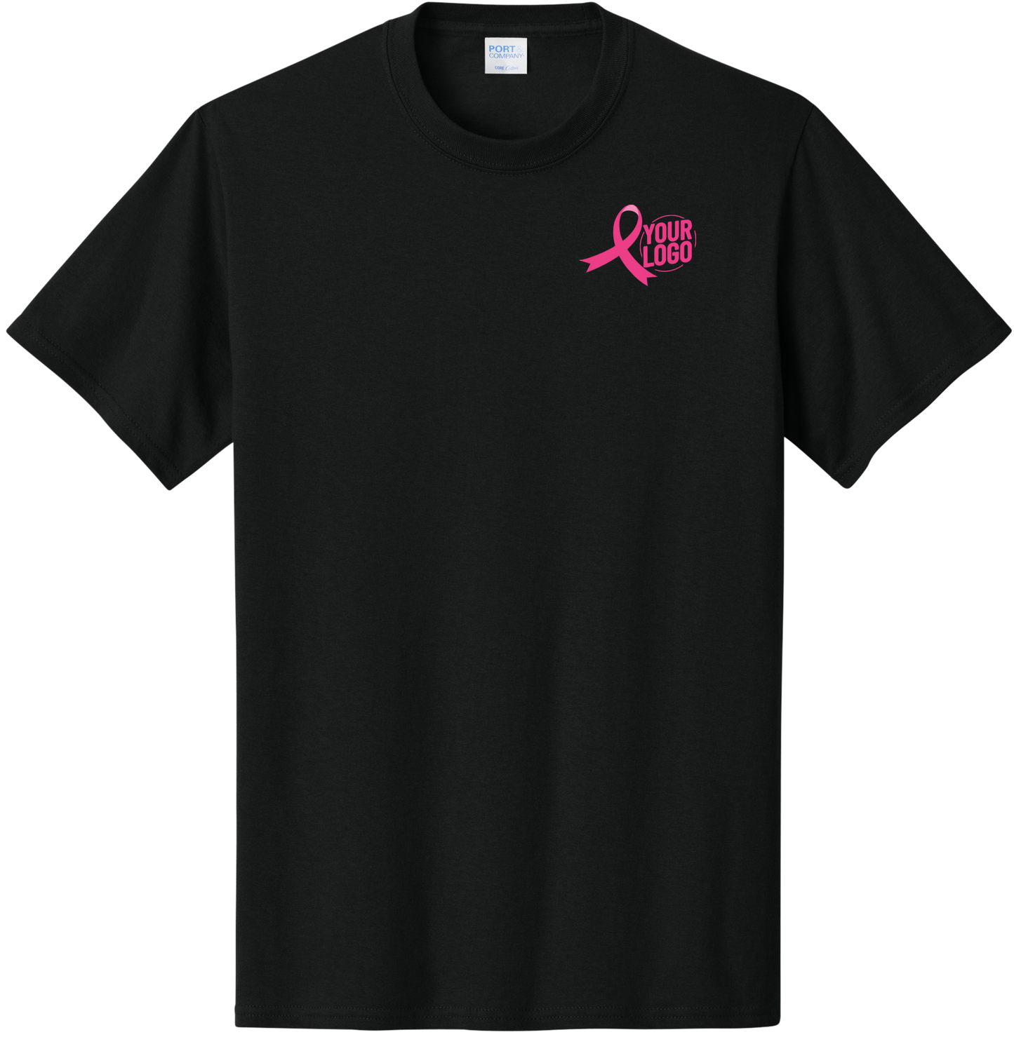 Brakes for Breasts - Tech Tee - Black - Port &amp; Co. Core Cotton PC54