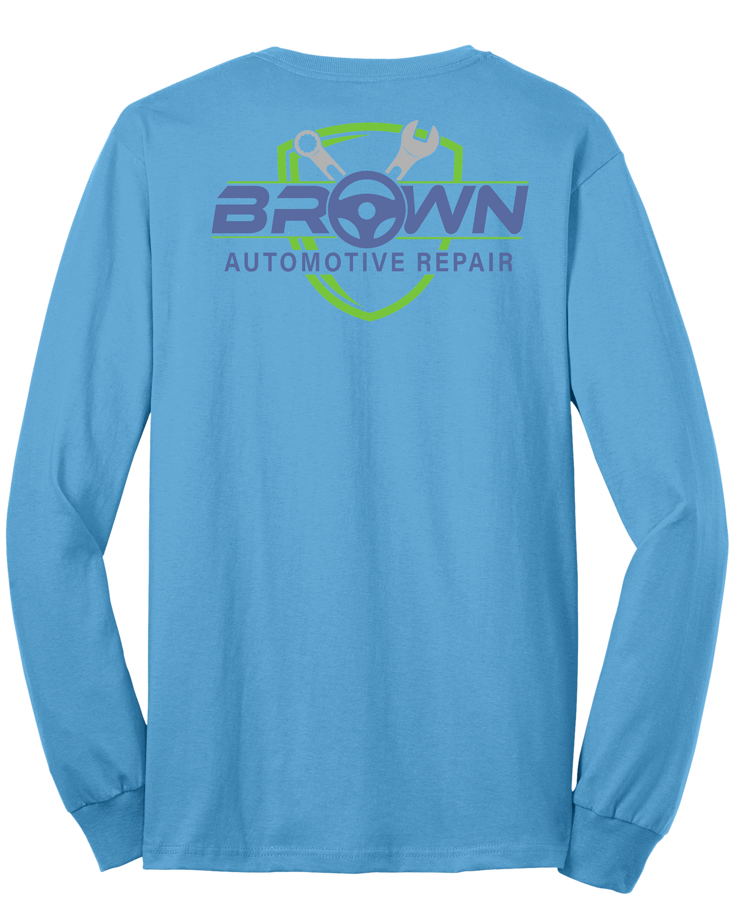 T-Shirt - Long Sleeve - Core Blend Tee PC55LS - Brown Automotive Repair