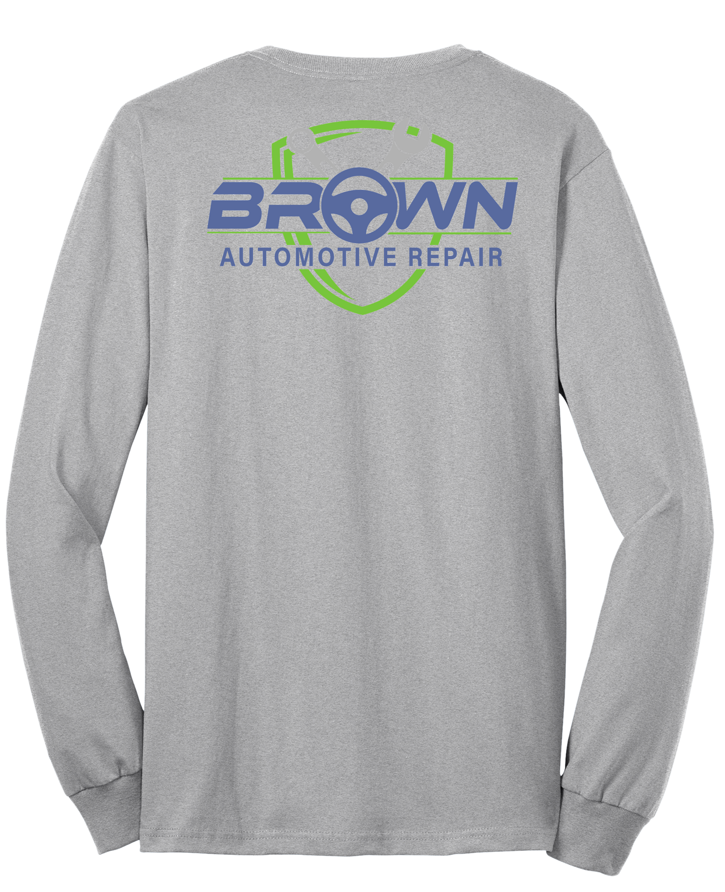 T-Shirt - Long Sleeve - Core Blend Tee PC55LS - Brown Automotive Repair