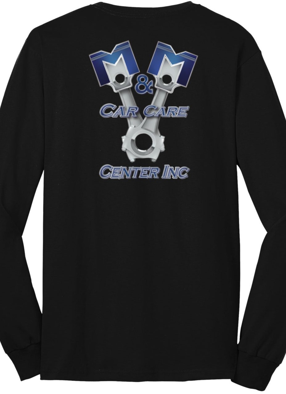 T-SHIRT Long Sleeve - Port and Company Core Blend Tee PC55LS - M&M Car Care