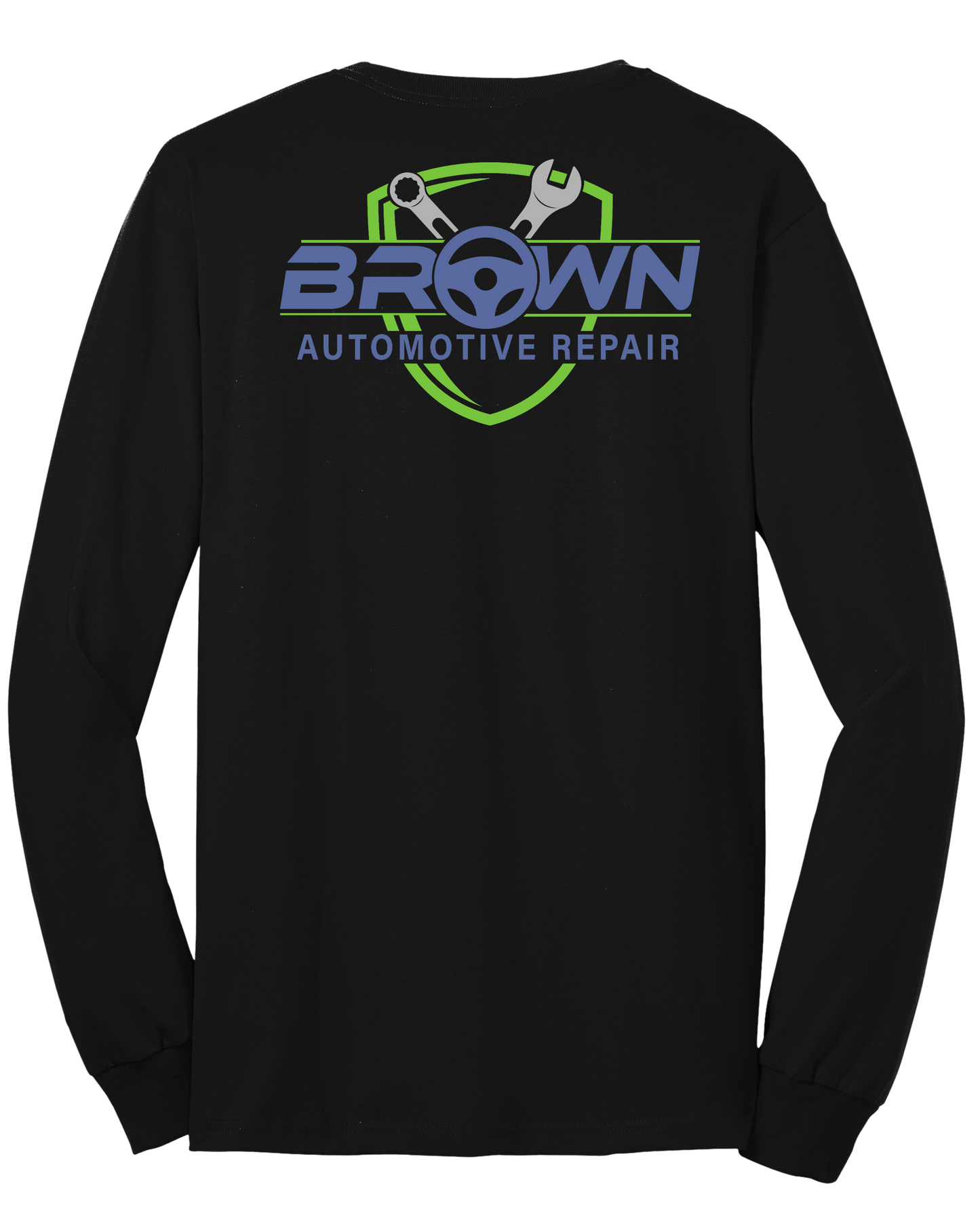 T-Shirt - Long Sleeve - Core Blend Tee PC55LS - Brown Automotive Repair