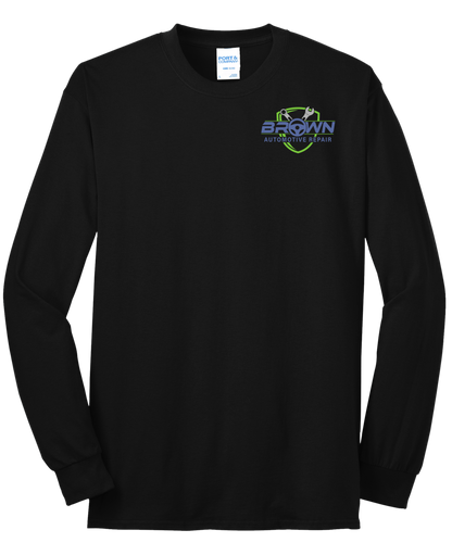 T-Shirt - Long Sleeve - Core Blend Tee PC55LS - Brown Automotive Repair