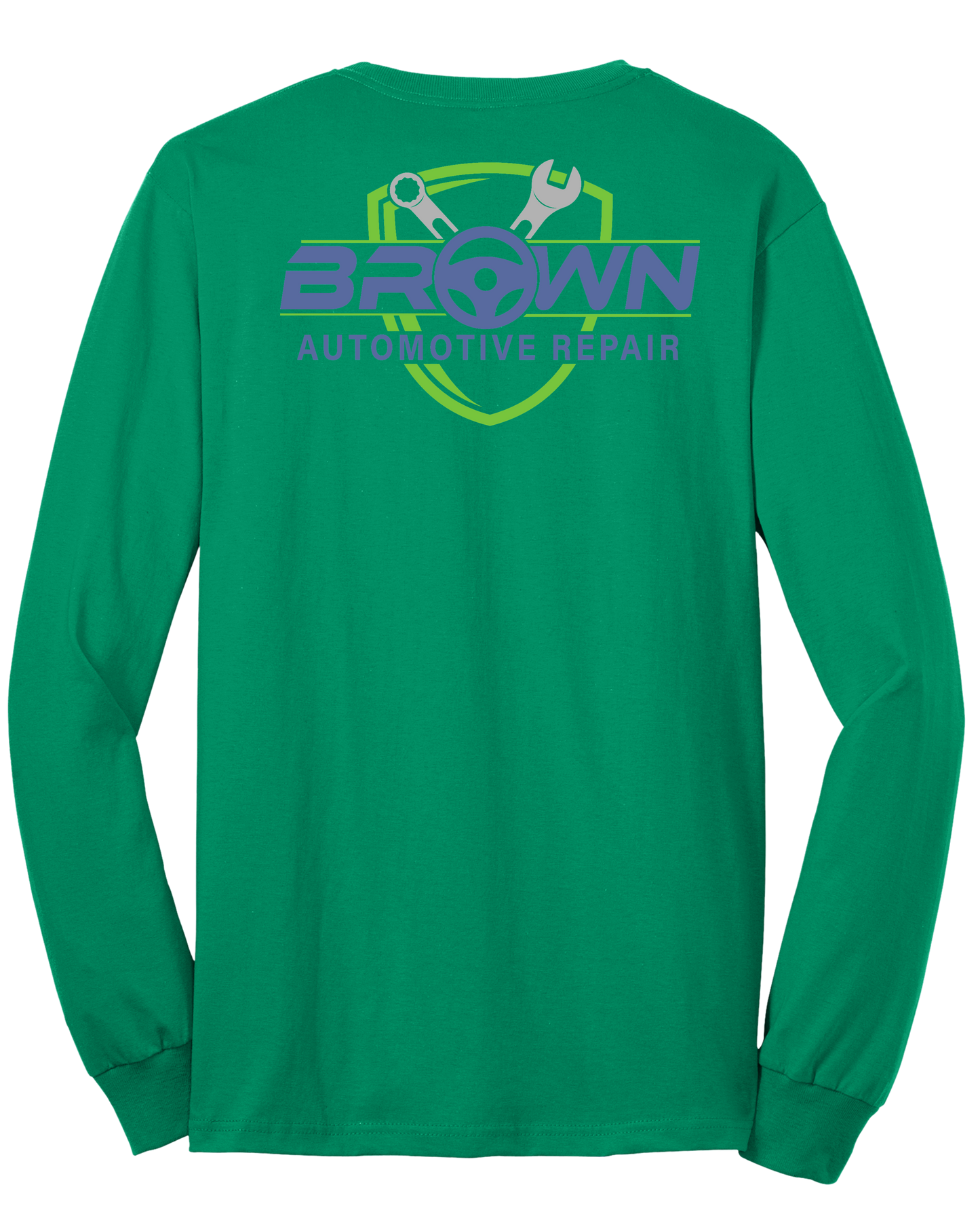 T-Shirt - Long Sleeve - Core Blend Tee PC55LS - Brown Automotive Repair