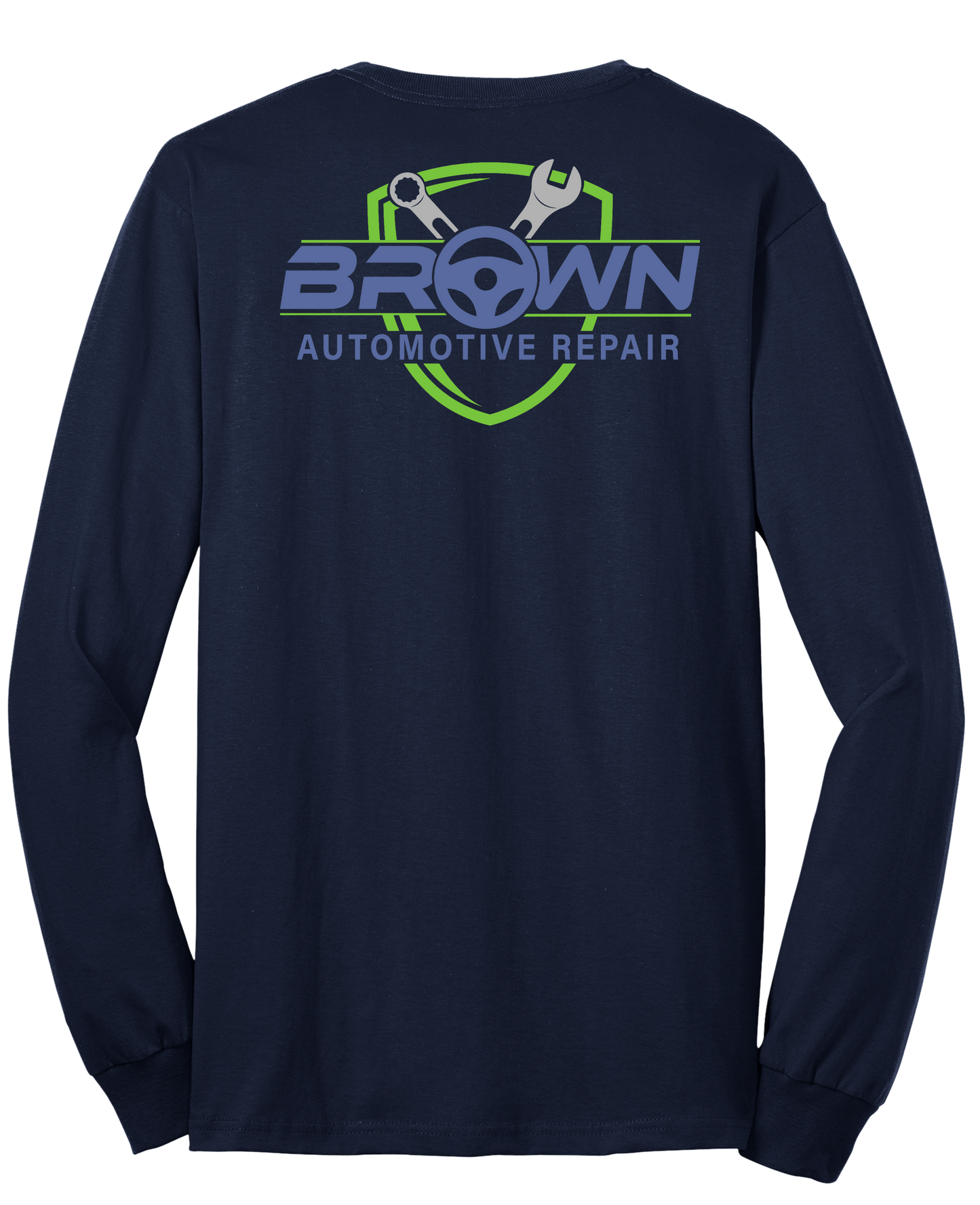 T-Shirt - Long Sleeve - Core Blend Tee PC55LS - Brown Automotive Repair