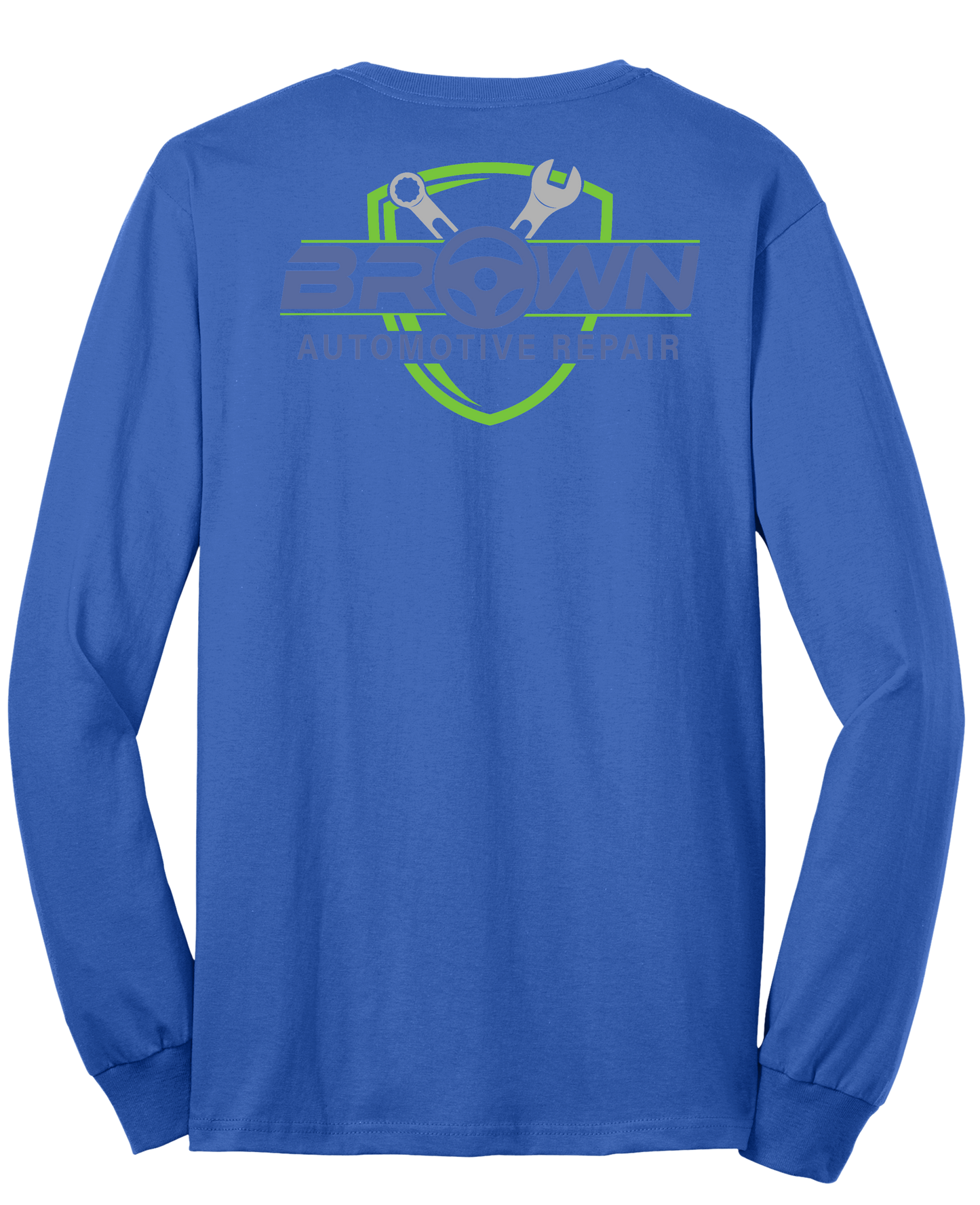 T-Shirt - Long Sleeve - Core Blend Tee PC55LS - Brown Automotive Repair