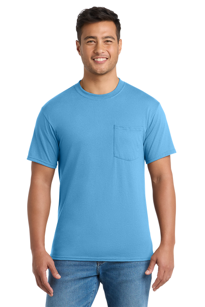 Economy Pocket T-Shirt - Port & Co. Core Blend Pocket Tee - PC55P