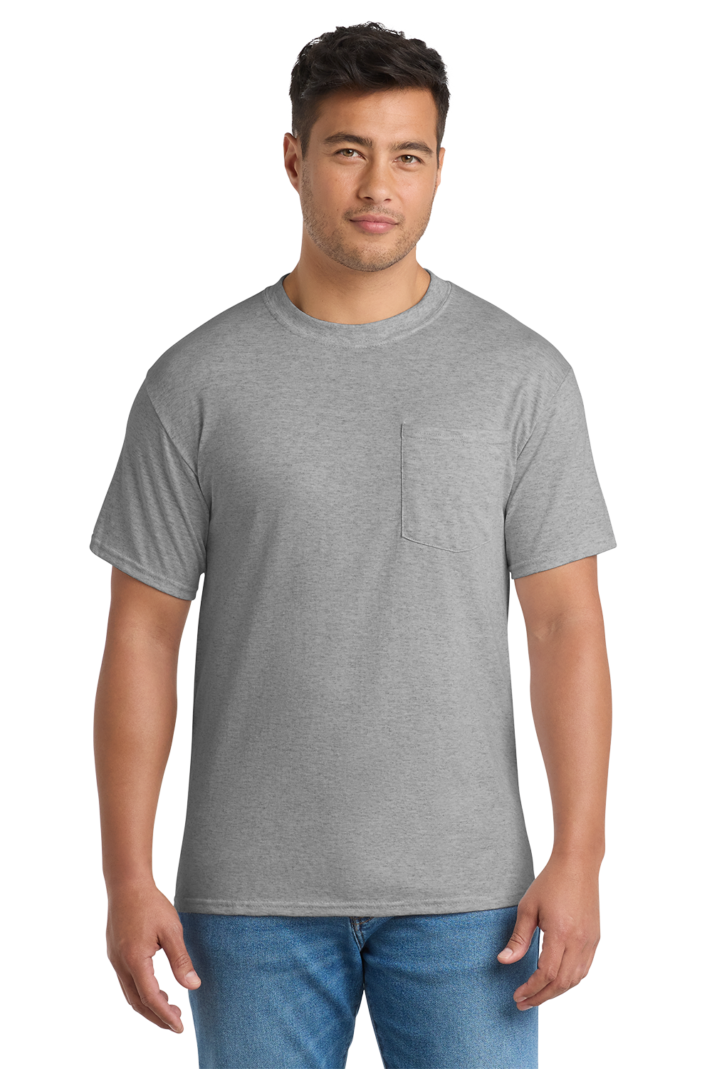 Economy Pocket T-Shirt - Port & Co. Core Blend Pocket Tee - PC55P