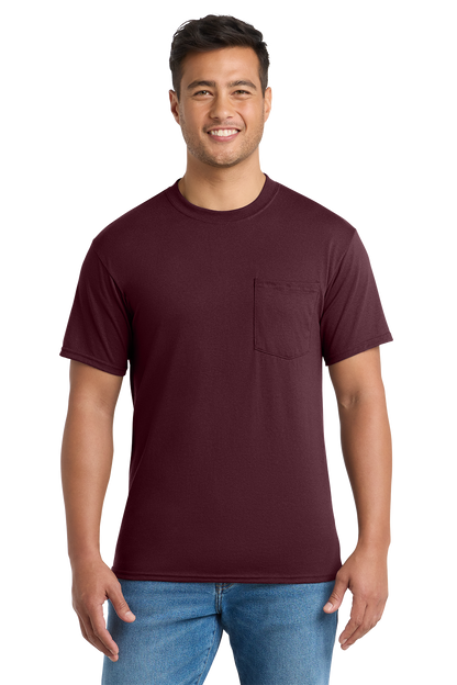Economy Pocket T-Shirt - Port & Co. Core Blend Pocket Tee - PC55P