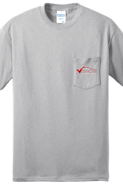 Economy Pocket T-Shirt - Port & Co. Core Blend Pocket Tee PC55P - Auto Correct Car Care