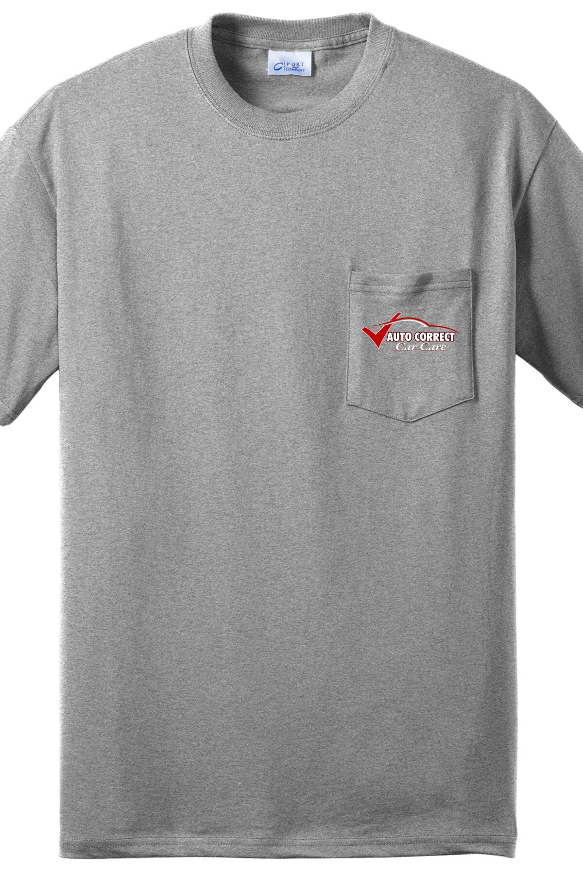 Economy Pocket T-Shirt - Port & Co. Core Blend Pocket Tee PC55P - Auto Correct Car Care