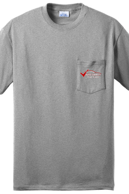 Economy Pocket T-Shirt - Port & Co. Core Blend Pocket Tee PC55P - Auto Correct Car Care