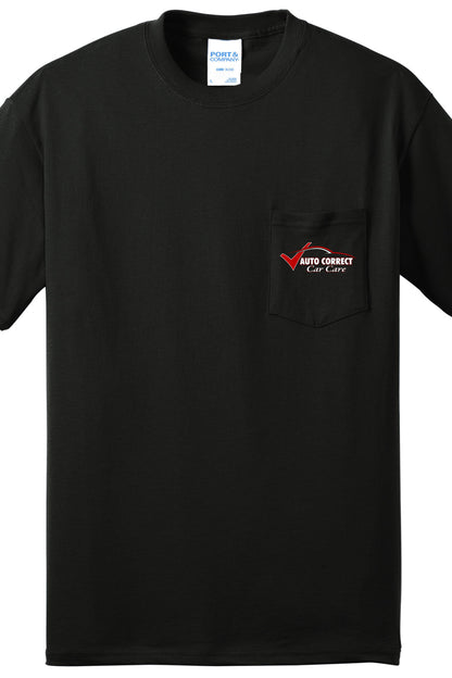 Economy Pocket T-Shirt - Port & Co. Core Blend Pocket Tee PC55P - Auto Correct Car Care