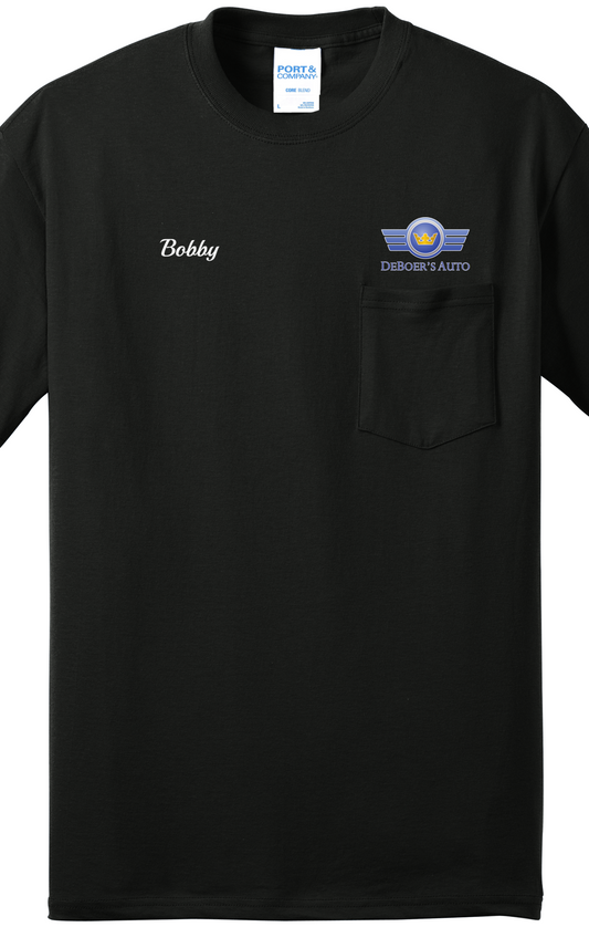 Pocket T-Shirt - Core Blend Pocket Tee PC55P - DeBoer's Auto