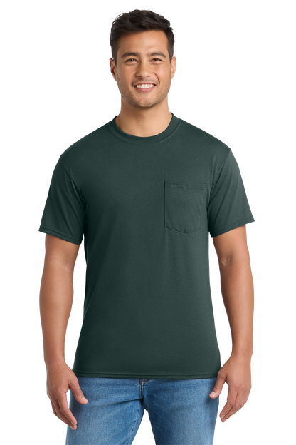 Economy Pocket T-Shirt - Port & Co. Core Blend Pocket Tee - PC55P
