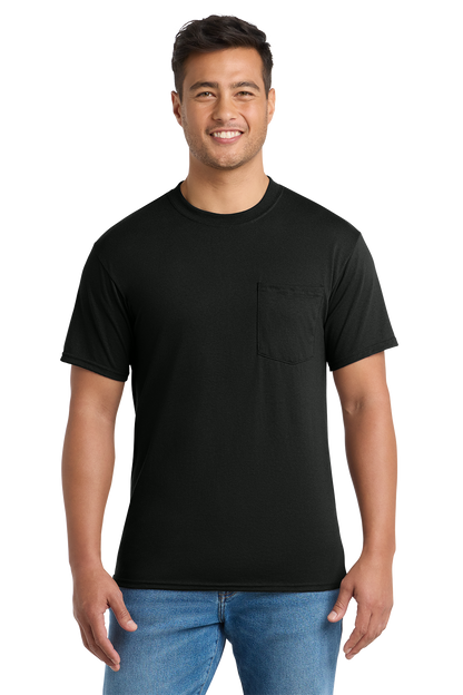 Economy Pocket T-Shirt - Port & Co. Core Blend Pocket Tee - PC55P