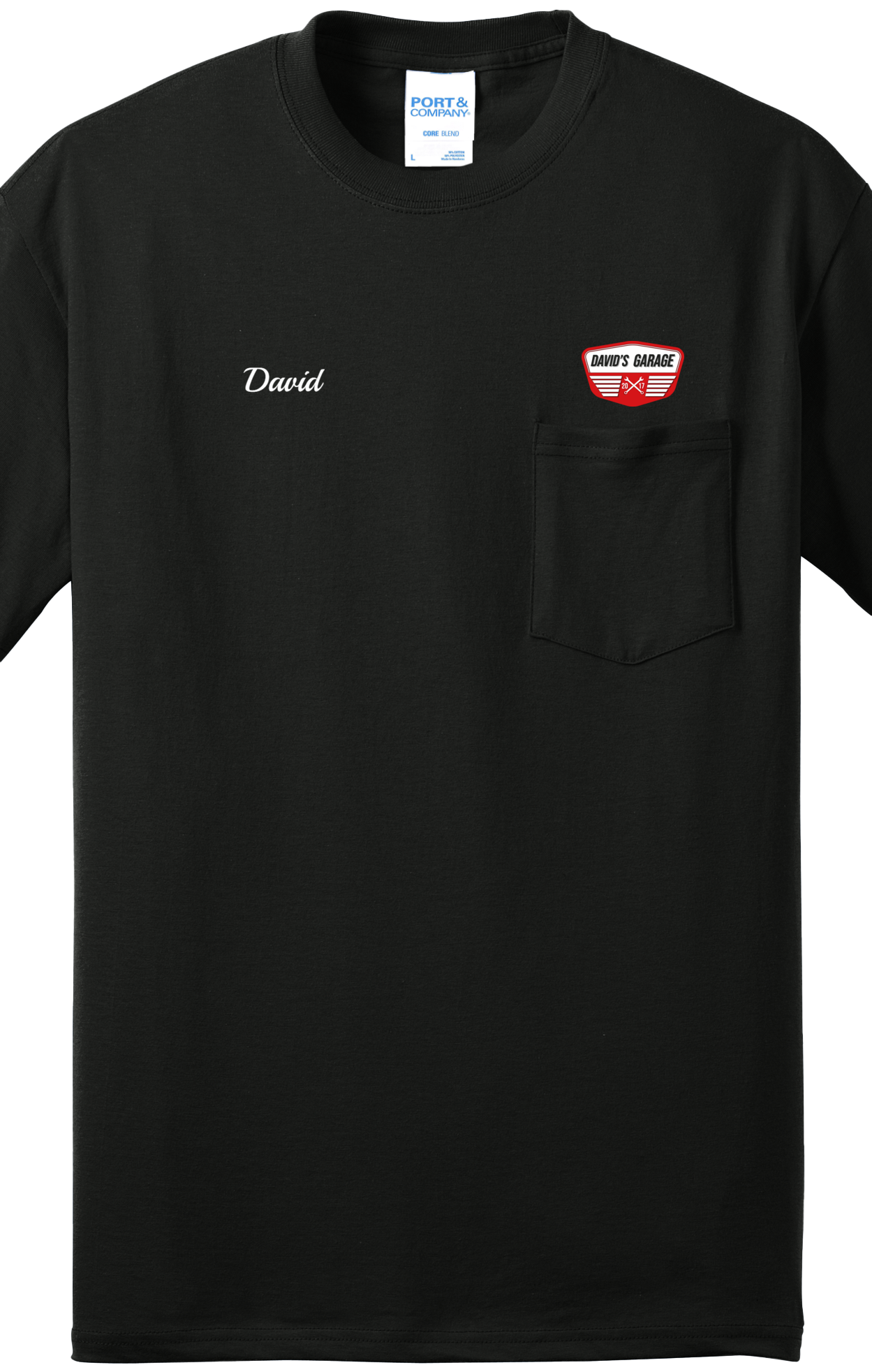 Pocket T-Shirt - Core Blend Pocket Tee PC55P - David's Garage