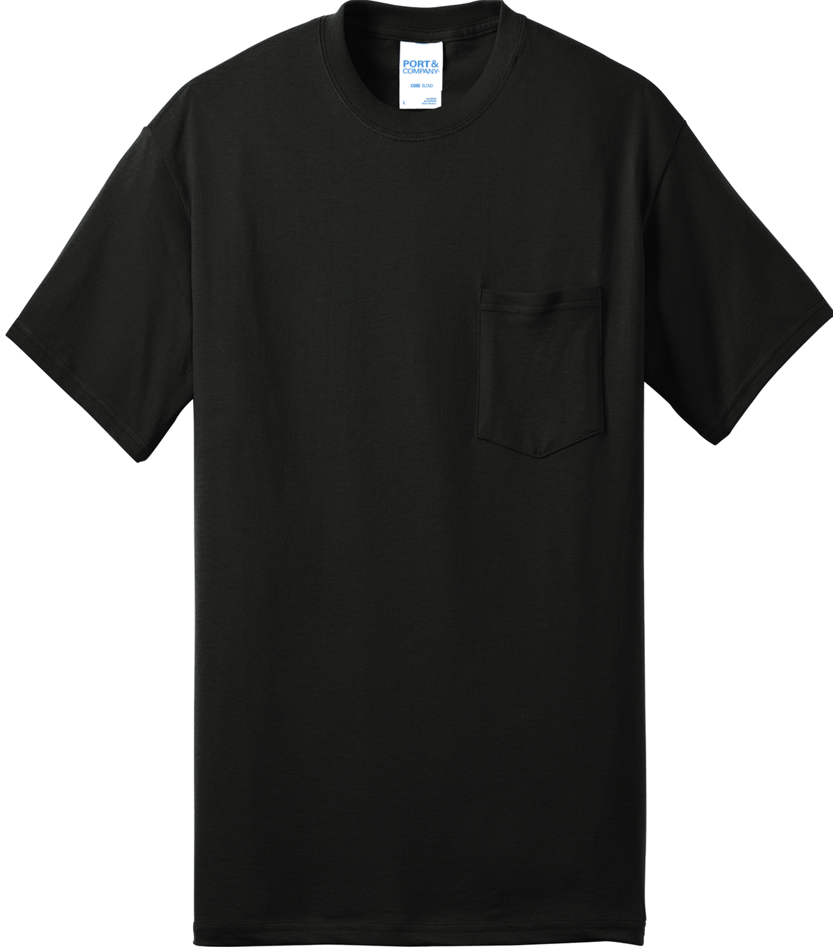 Economy Pocket T-Shirt - Port & Co. Core Blend Pocket Tee - PC55P