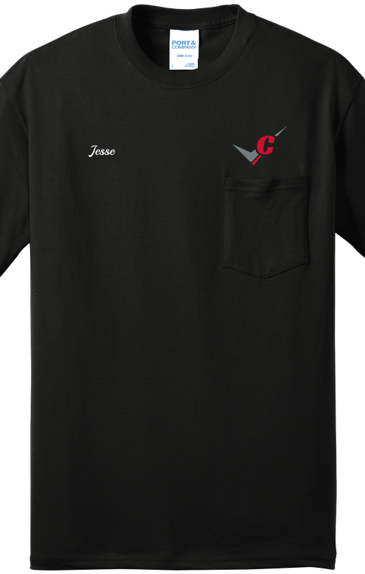 Economy Pocket T-Shirt - Port & Co. Core Blend Pocket Tee PC55P - Certified Auto