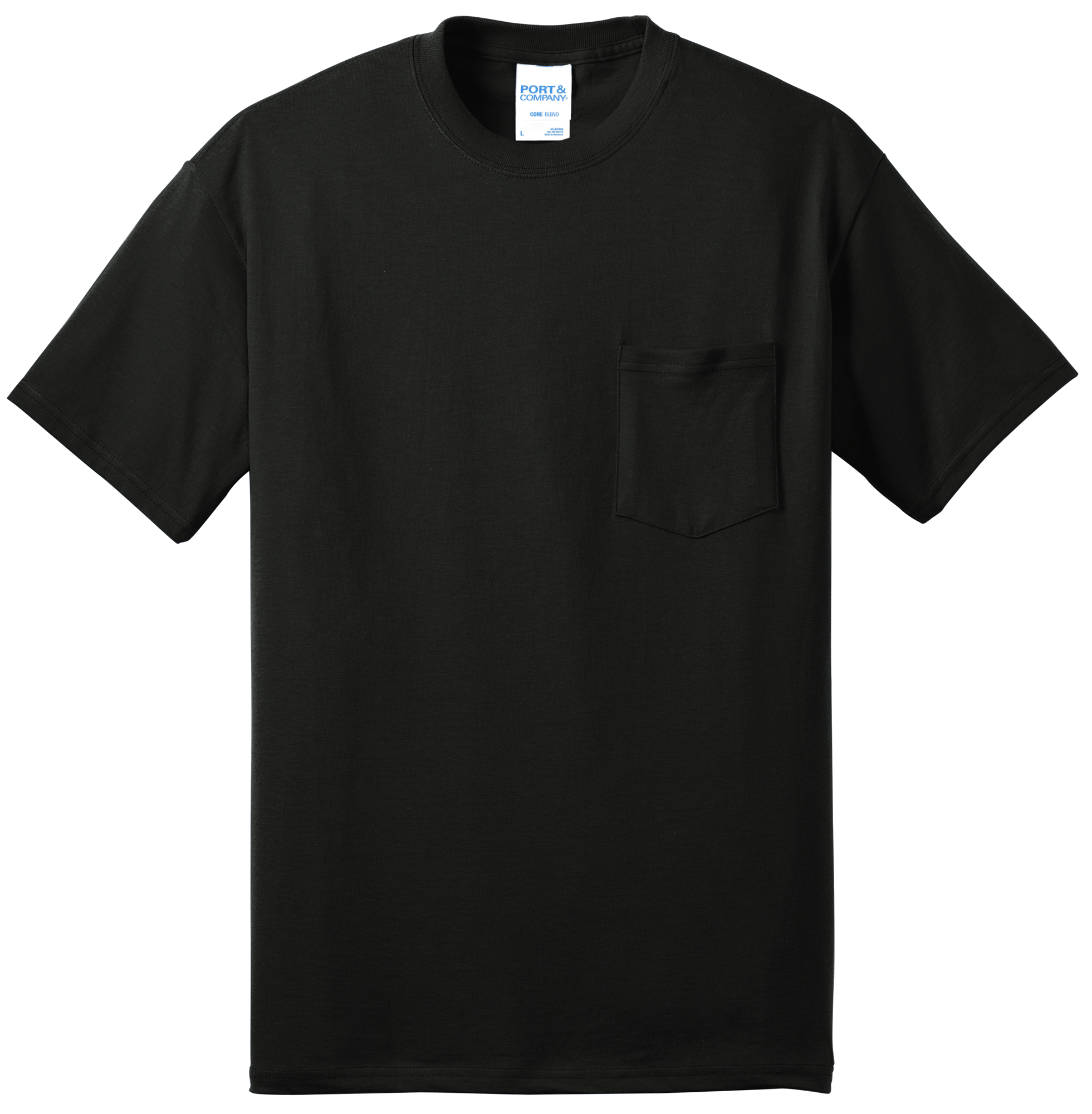 Economy Pocket T-Shirt - Port & Co. Core Blend Pocket Tee - PC55P