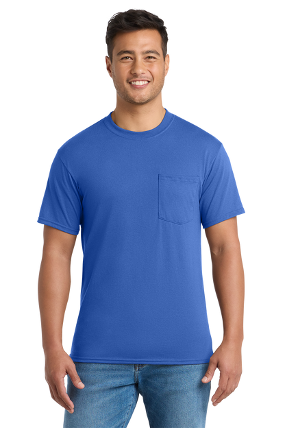Economy Pocket T-Shirt - Port & Co. Core Blend Pocket Tee - PC55P