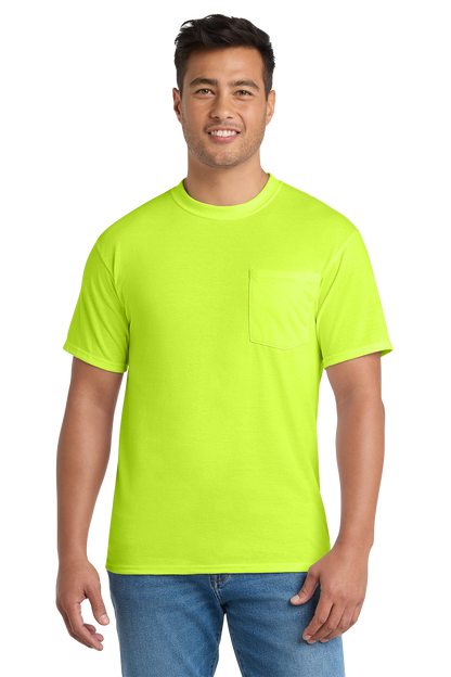 Economy Pocket T-Shirt - Port & Co. Core Blend Pocket Tee - PC55P