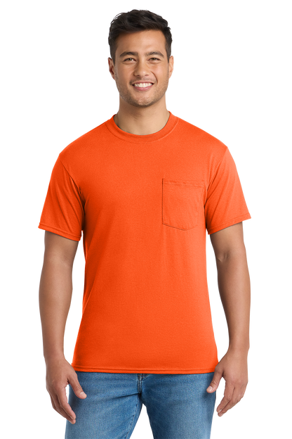 Economy Pocket T-Shirt - Port & Co. Core Blend Pocket Tee - PC55P
