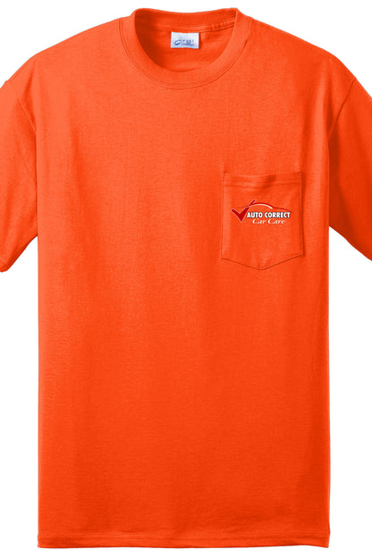 Economy Pocket T-Shirt - Port & Co. Core Blend Pocket Tee PC55P - Auto Correct Car Care