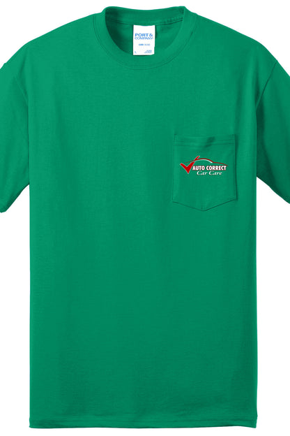 Economy Pocket T-Shirt - Port & Co. Core Blend Pocket Tee PC55P - Auto Correct Car Care