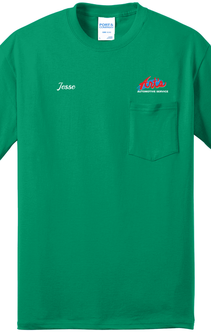 Economy Pocket T-Shirt - Port & Co. Core Blend Pocket Tee PC55P - Arts Automotive