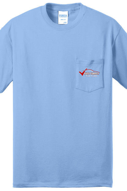 Economy Pocket T-Shirt - Port & Co. Core Blend Pocket Tee PC55P - Auto Correct Car Care