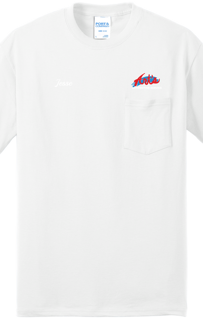 Economy Pocket T-Shirt - Port & Co. Core Blend Pocket Tee PC55P - Arts Automotive