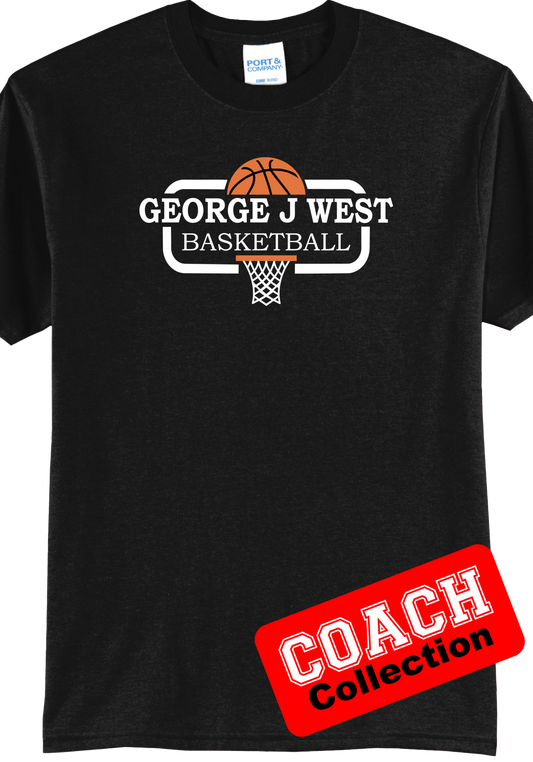 T-Shirt - Core Blend Tee PC55 - George J West Basketball - (Coaches)