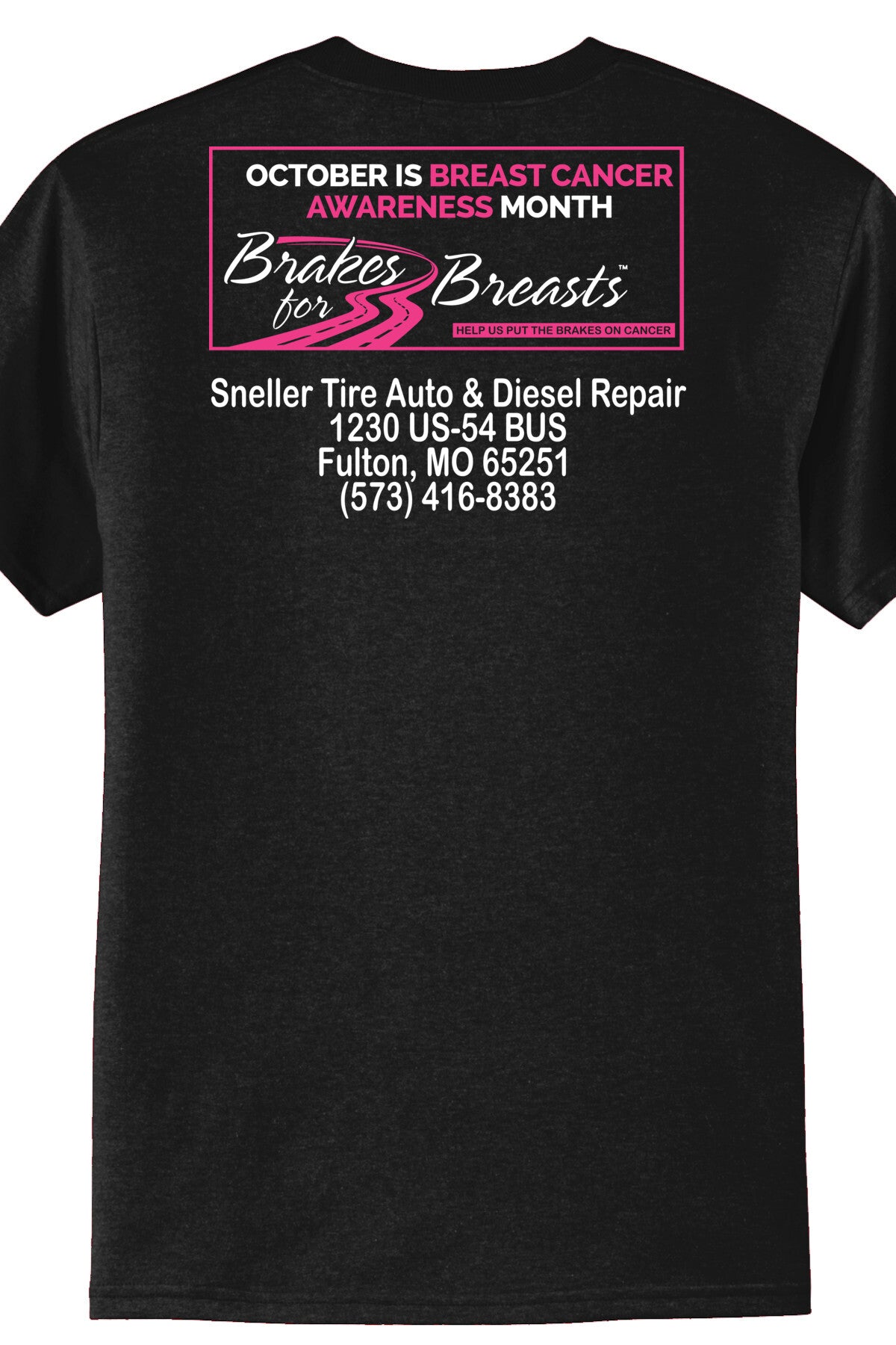 T-SHIRT - Core Blend Tee PC55- Brakes For Breast (Style 1) - Sneller Tire and Auto