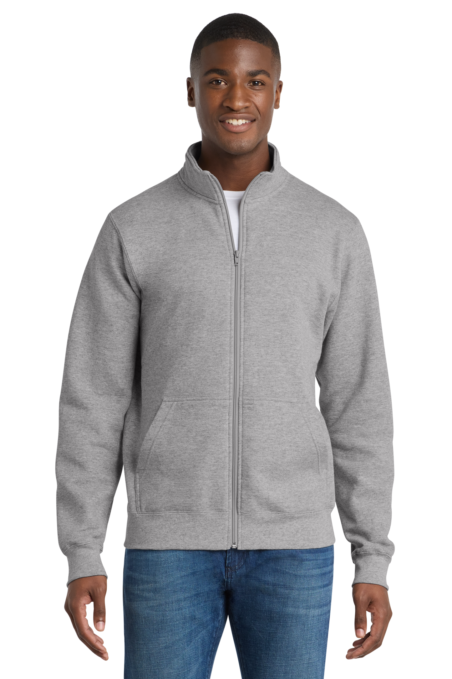 Economy Full-Zip Sweatshirt - Port & Company Core Fleece Cadet - PC78FZ