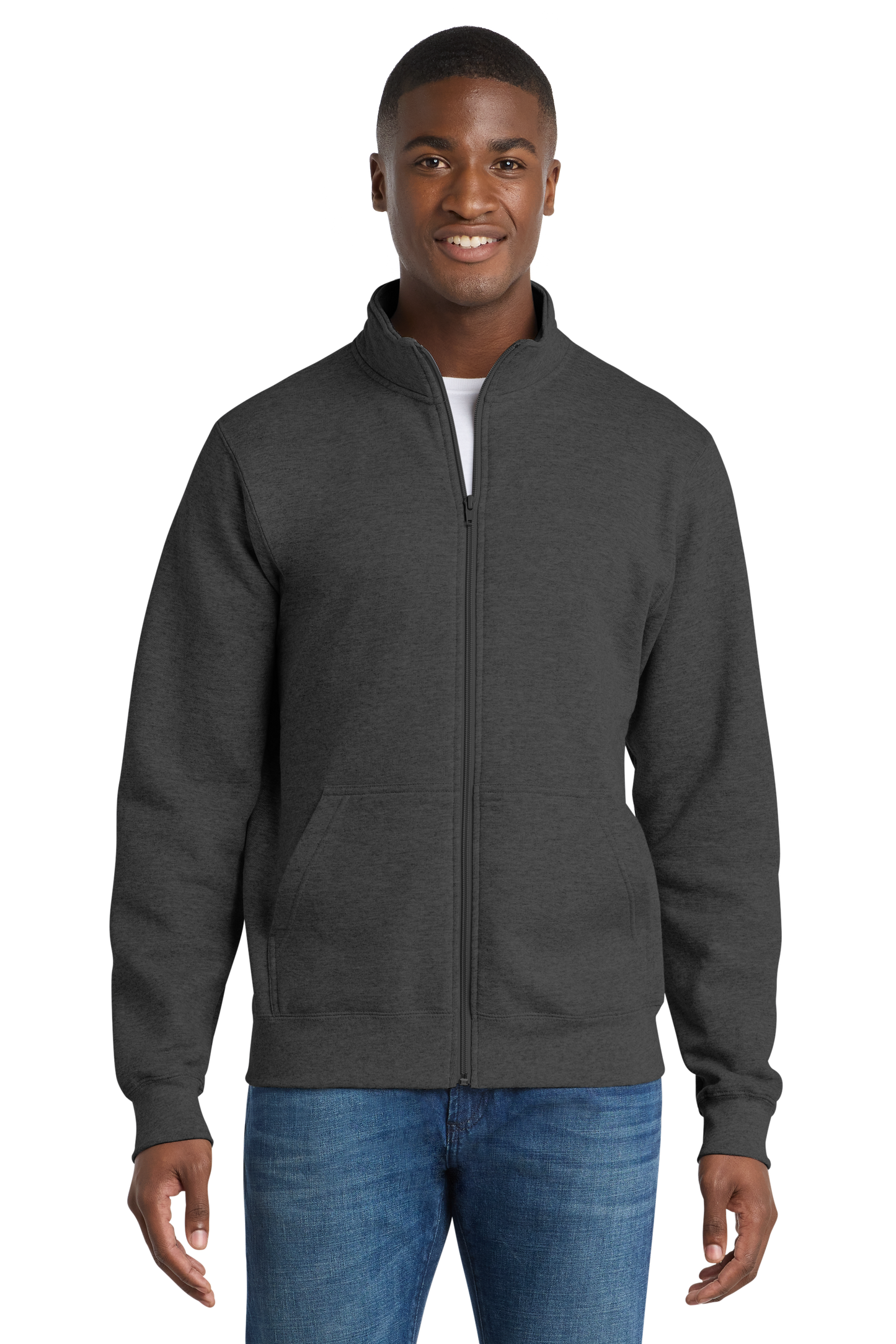 Economy Full-Zip Sweatshirt - Port & Company Core Fleece Cadet - PC78FZ