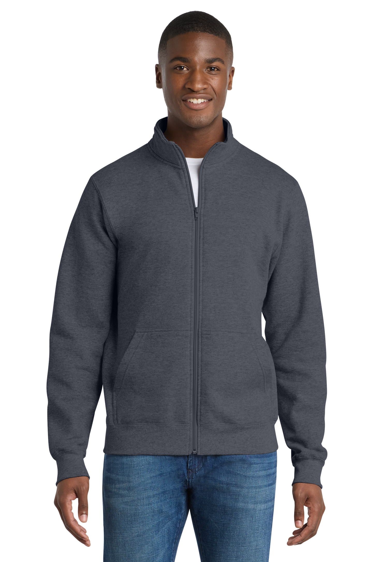 Economy Full-Zip Sweatshirt - Port & Company Core Fleece Cadet - PC78FZ