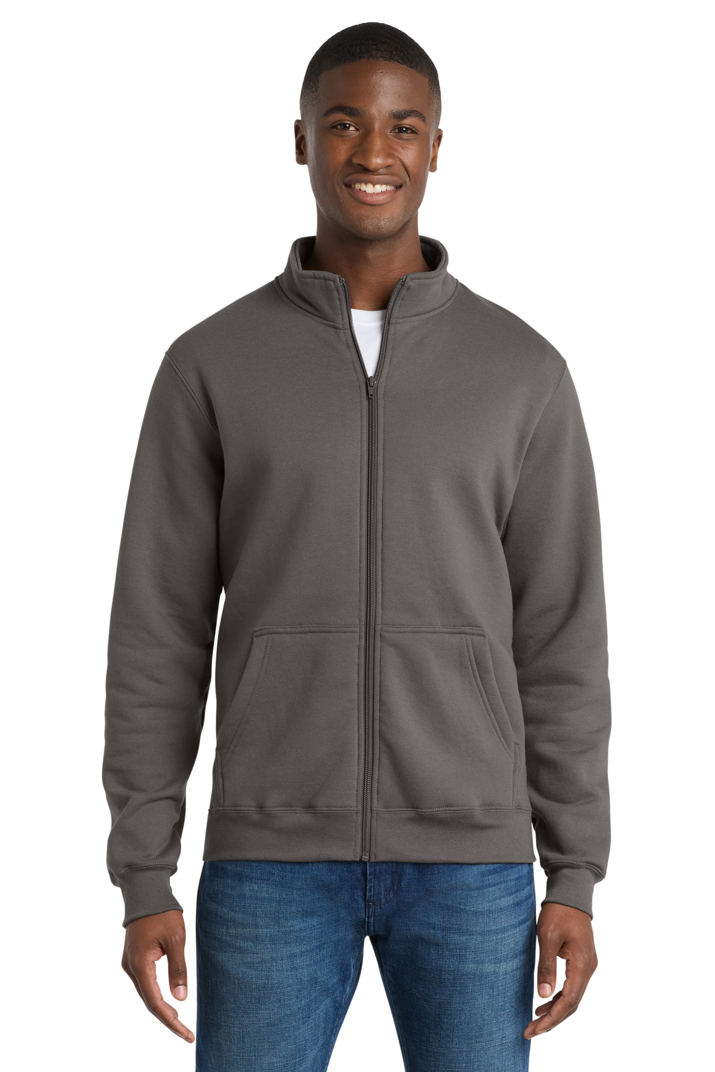 Economy Full-Zip Sweatshirt - Port & Company Core Fleece Cadet - PC78FZ